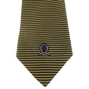 Tommy Hilfiger men's silk tie in gold and blue